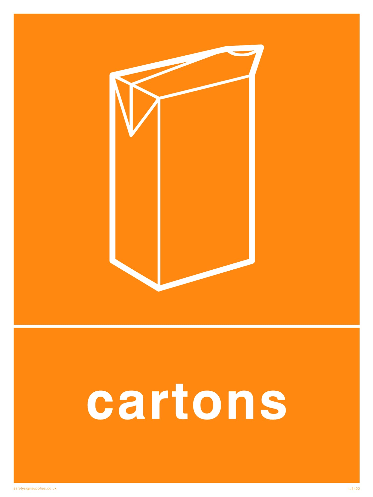 Pack of five - Recycling-cartons Sign - 150x200mm - A5P