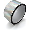 Reflective Crafting Tape, Graphic Glitter Holographic Tape, for Craft Project, DIY Art, Holiday Packing, Wrapping, Keep Birds Away, 1.8 Inches by 55 Yards (Holographic-SM)