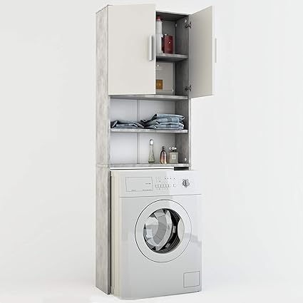 Vicco 190 X 64 Cm Washing Machine Cabinet Grey Amazon Co Uk
