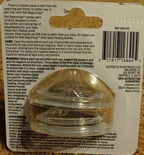 Fast Flow Wide Neck Silicone Nipples 2 Pack