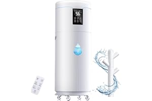 HISWELLE 17L/4.5Gal Ultra Large Humidifiers for Bedroom 2000 sq ft, Quiet Humidifiers for Large Room, Tower Humidifier with 4 Mist Mode & Extension Tube for Home School Office Commercial Greenhouse Plants