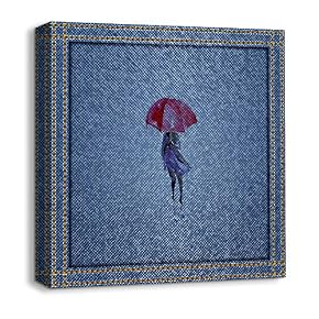 Canvas Wall Art Beautiful Jeans Fabric...