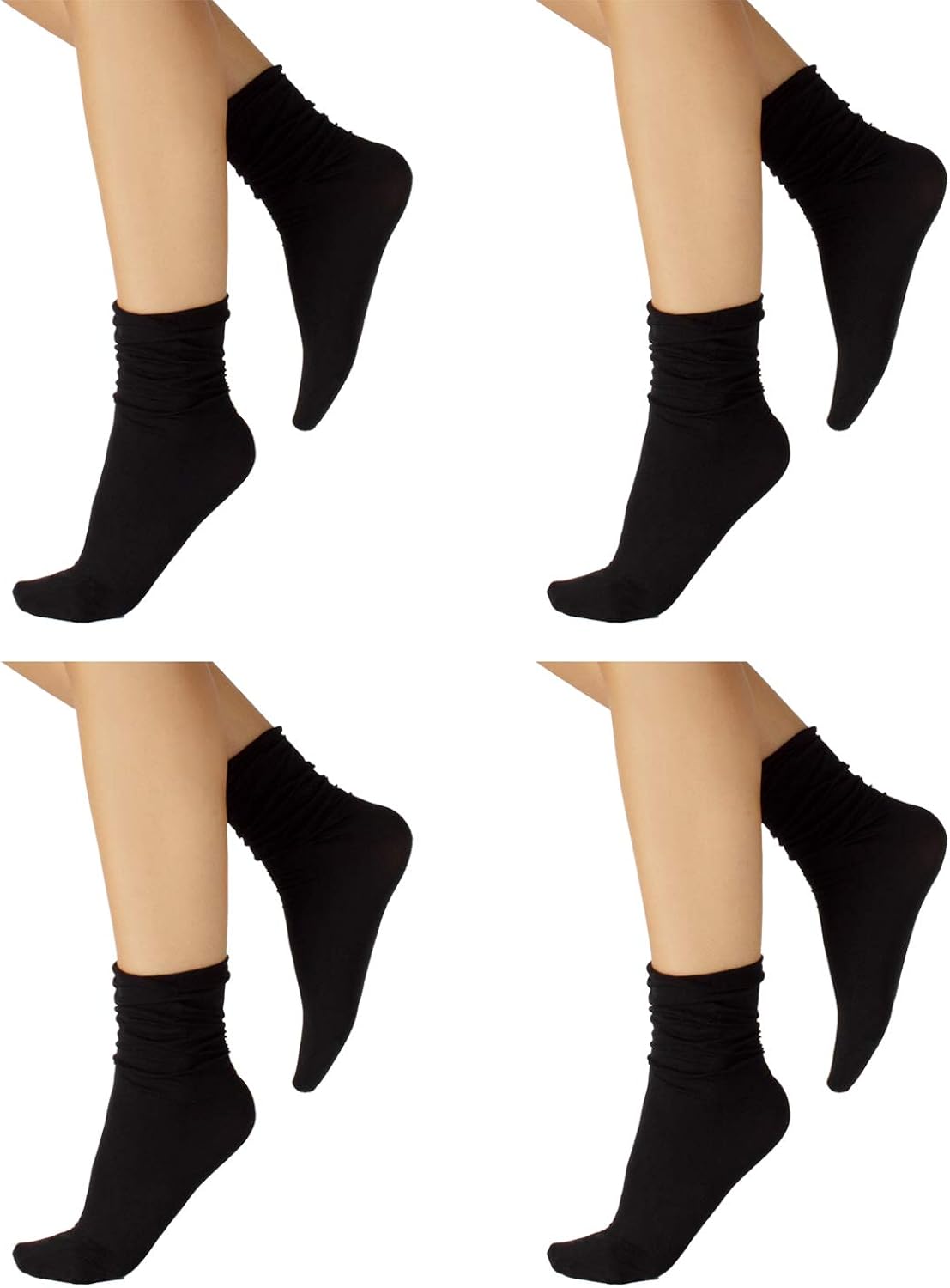 CALZITALY PACK 4/5 PAIRS Woman Socks, Loose Top Socks, Non Elastic Band