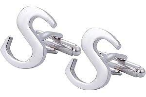 Salutto Men's Alphabet Cufflinks 1 Pair with Gift Box