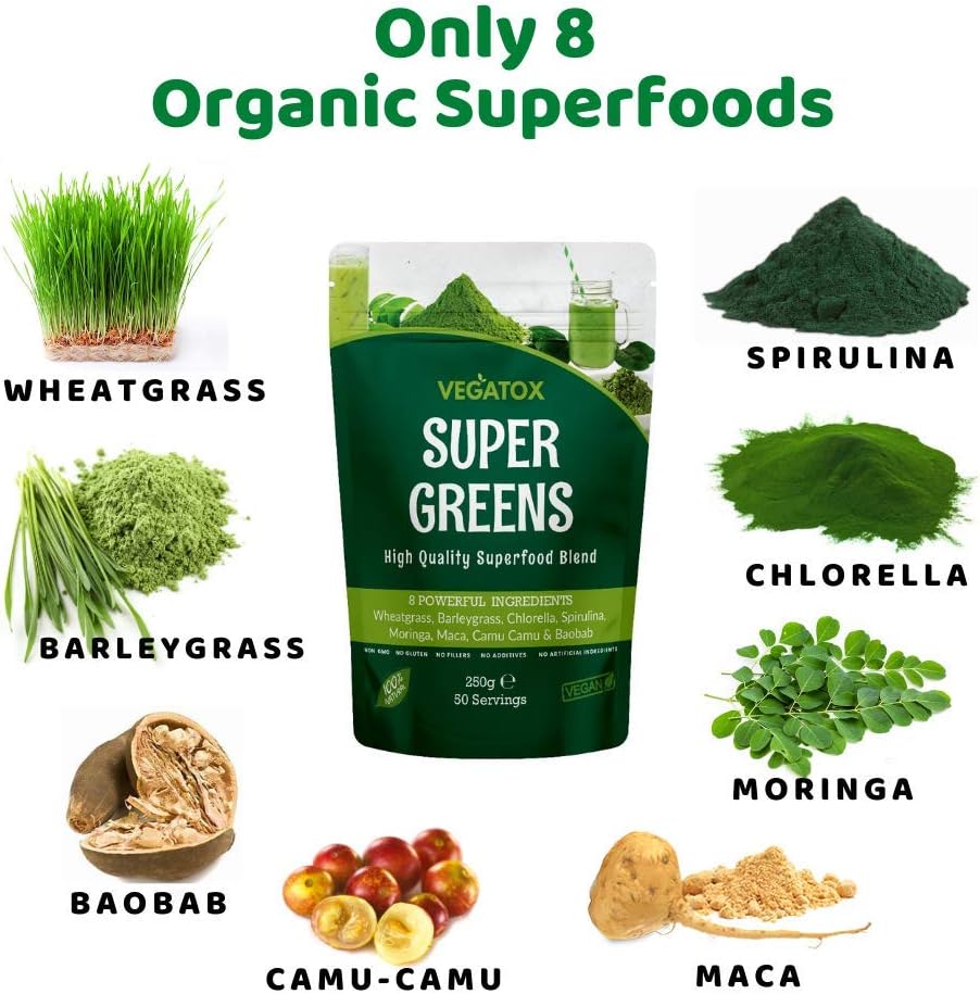 Super Greens Powder - 50 Servings, 250 g (Pack of 1) - Image 3