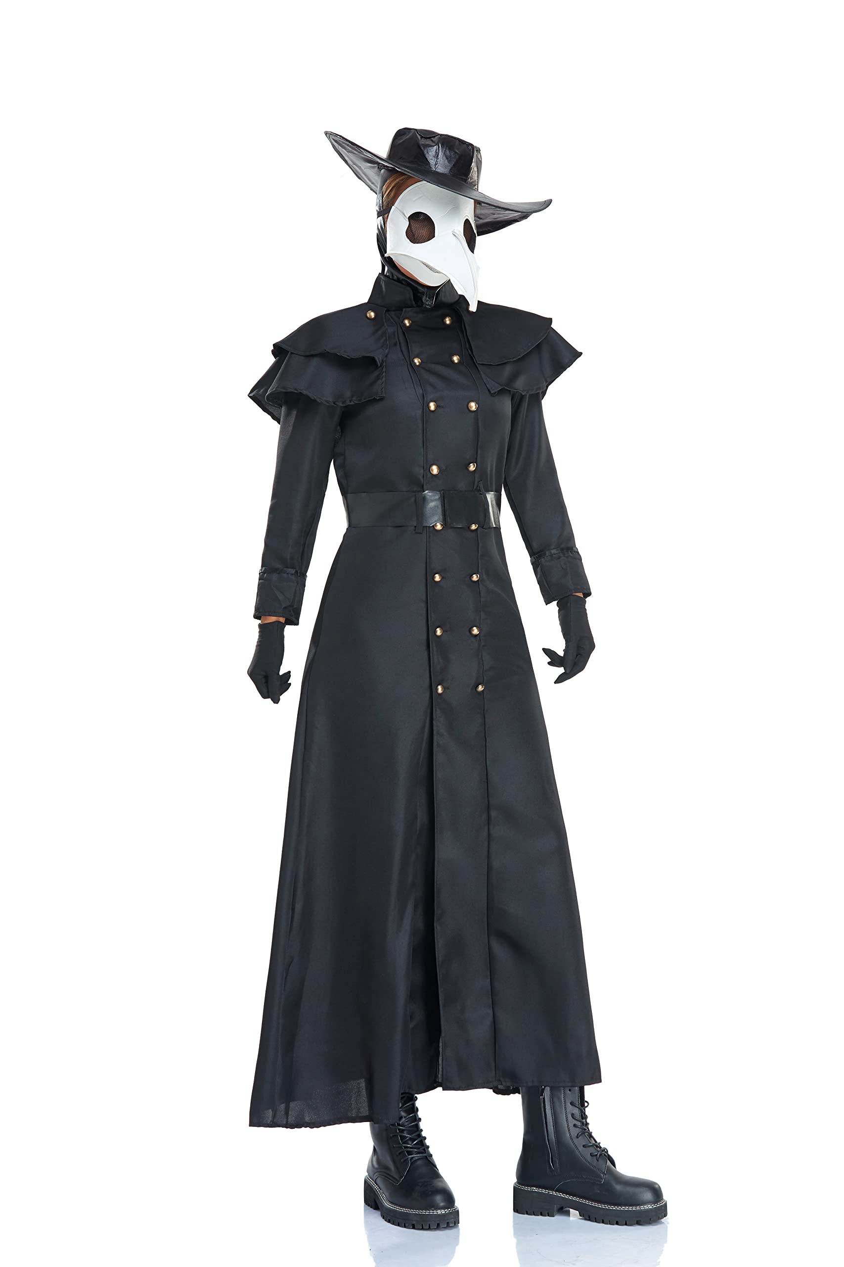 Generic Men's Black Plague Doctor Birdman Halloween Cosplay Costume One Size