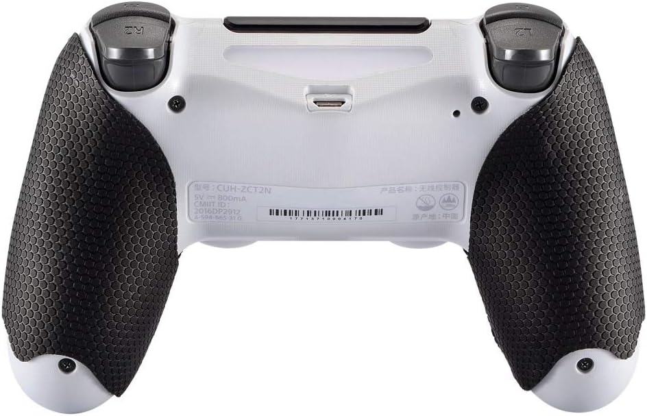 eXtremeRate Black Anti-Skid Sweat-Absorbent Controller Grips for ps4 Controller - Image 4