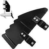 Trolling Motor Rudder Clamp Kit, Fits Shaft 1 1/8" Transom Shaft &amp; 24-86 Thrust Motors, Boat Steering Accessory for Inflatable Pontoon, Fishing Kayak, Canoe