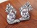 Alilang Silvery Tone Protective Dragon Crystal Rhinestone Stud Earrings