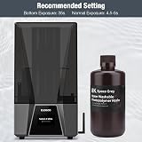 ELEGOO 8K Water Washable Resin 405nm UV 1000G Space Grey for LCD 3D Printers view 5