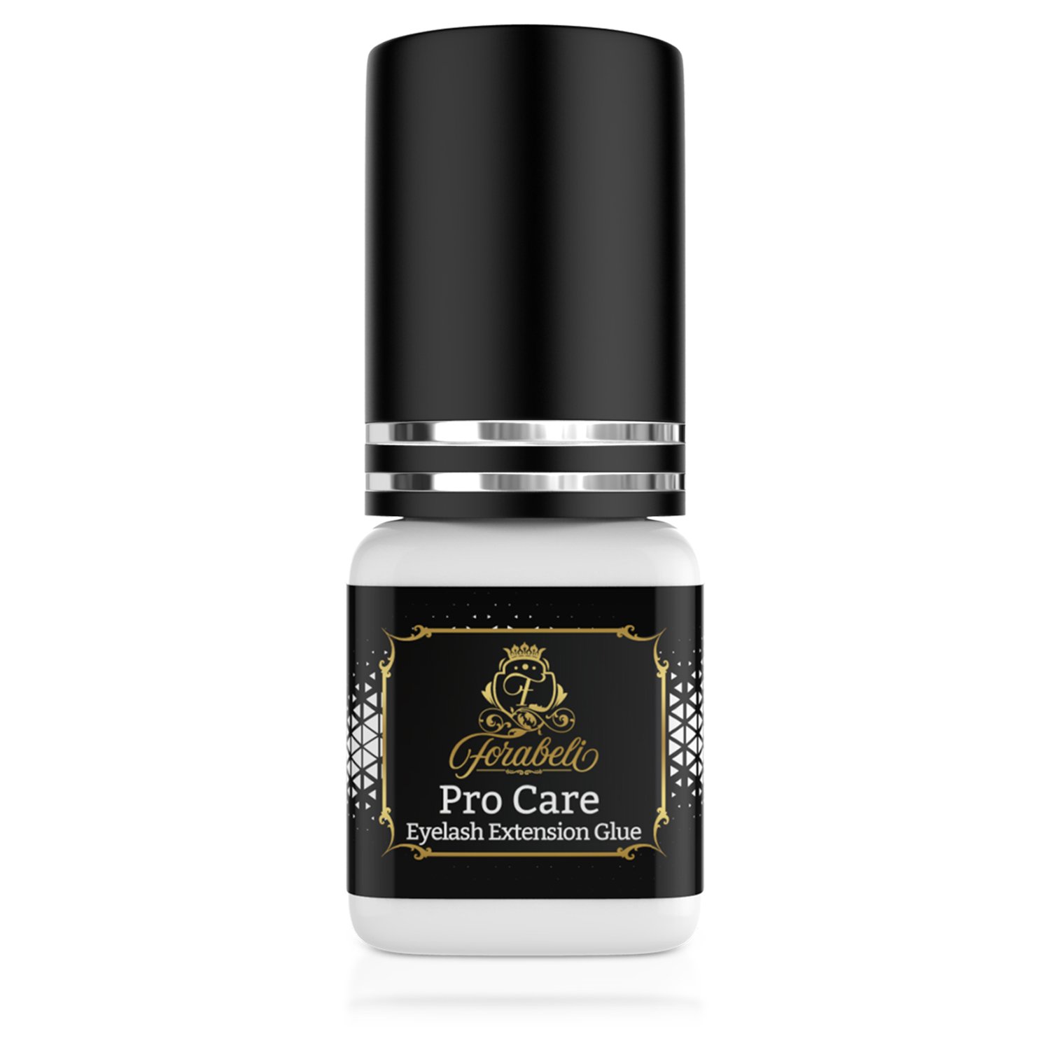 PRO CARE Strong Eyelash Extension Glue - Forabeli 5 ml / 1-2 Sec Drying time/Retention 8 weeks/PROCARE Lash Extension Glue for Professionals/Black Lash Adhesive/Eyelash Extension Supplies - 5 ml