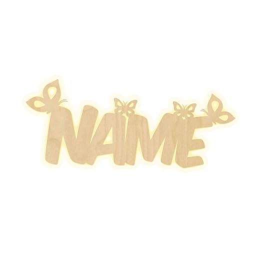 Wandlampe Name Schmetterling Kinderzimmer Personalisierte Lampe