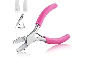 SPEEDWOX 3.5-Inch Double Nylon Flat Jaw Pliers for Jewelry Making Flat Nylon Jaw Pliers Small Plier Soft Jaws Plier Ring Bending Tool Jewelry Making Plyer Smooth Jaws Plyers