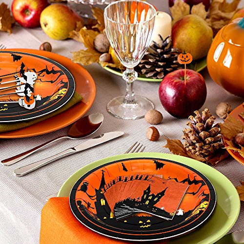 Halloween Paper Plates and Napkins,Halloween Table Decorations