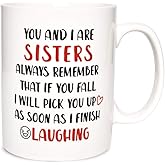 Bosmarlin Funny Sister Coffee Mug, Christmas Gifts, Dishwasher and Microwave Safe (We Are Sisters)