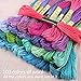 AHOMATE Patterns Punch Needle Craft Tool Pen Set, Threads for Sewing Knitting DIY Threaders, Embroidery Kit