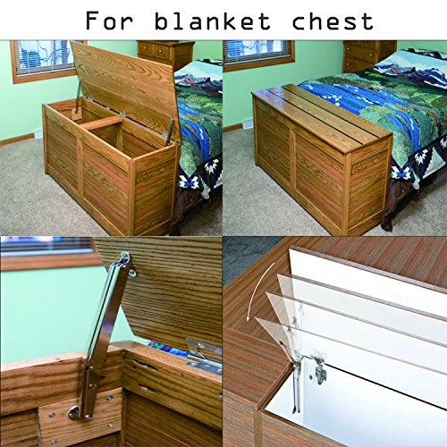 Douper 200N/44lb Heavy Duty Gas Springs Lid Support Hinge with Soft