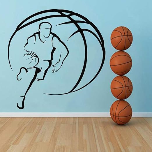 TYLPK Vinilo Baloncesto Adhesivo de pared Accesorios para la ...