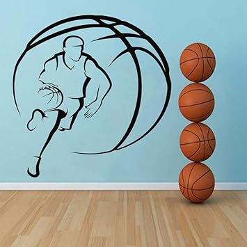 TYLPK Vinilo Baloncesto Adhesivo de pared Accesorios para la ...