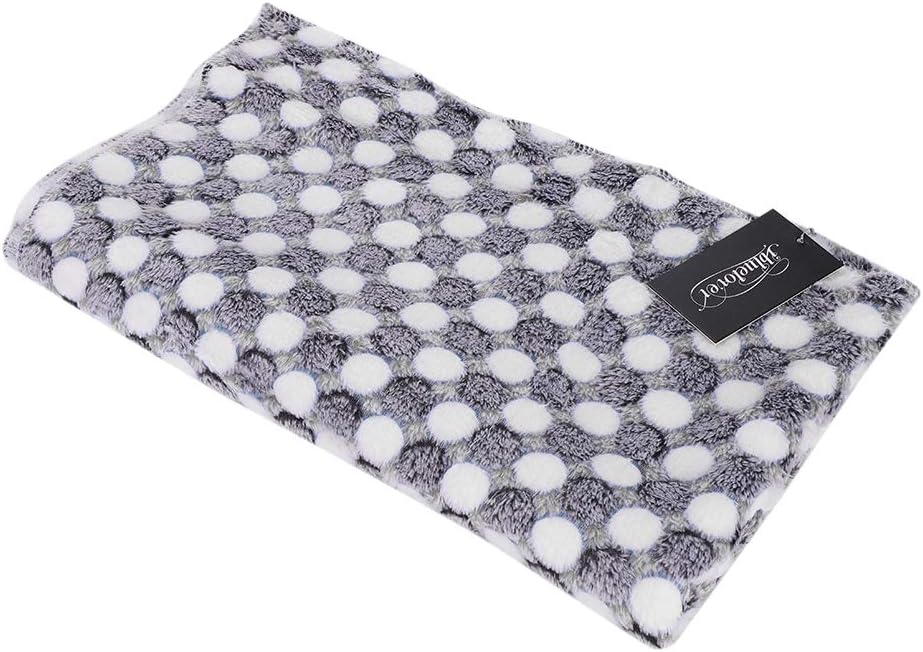 IBLUELOVER Fleece Pet Throw Blanket Soft Warm Dog Cat Blanket Fluffy Dog Mat Cute Dotted Cat Pad for Small Medium Puppy Dog Kitten Cat and Rabbits 100X80 cm,Washable - Image 3