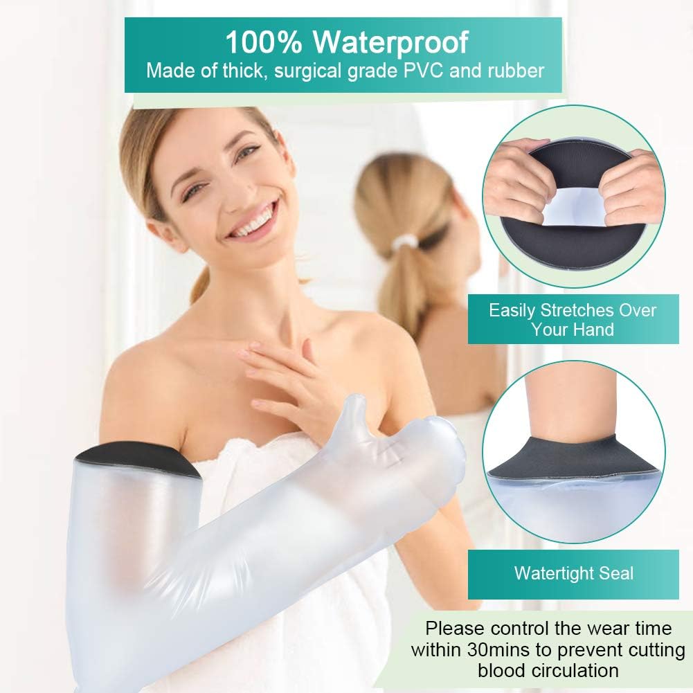 Arm Cast Cover for Shower, Adult Waterproof Full Arm Cast Protector and