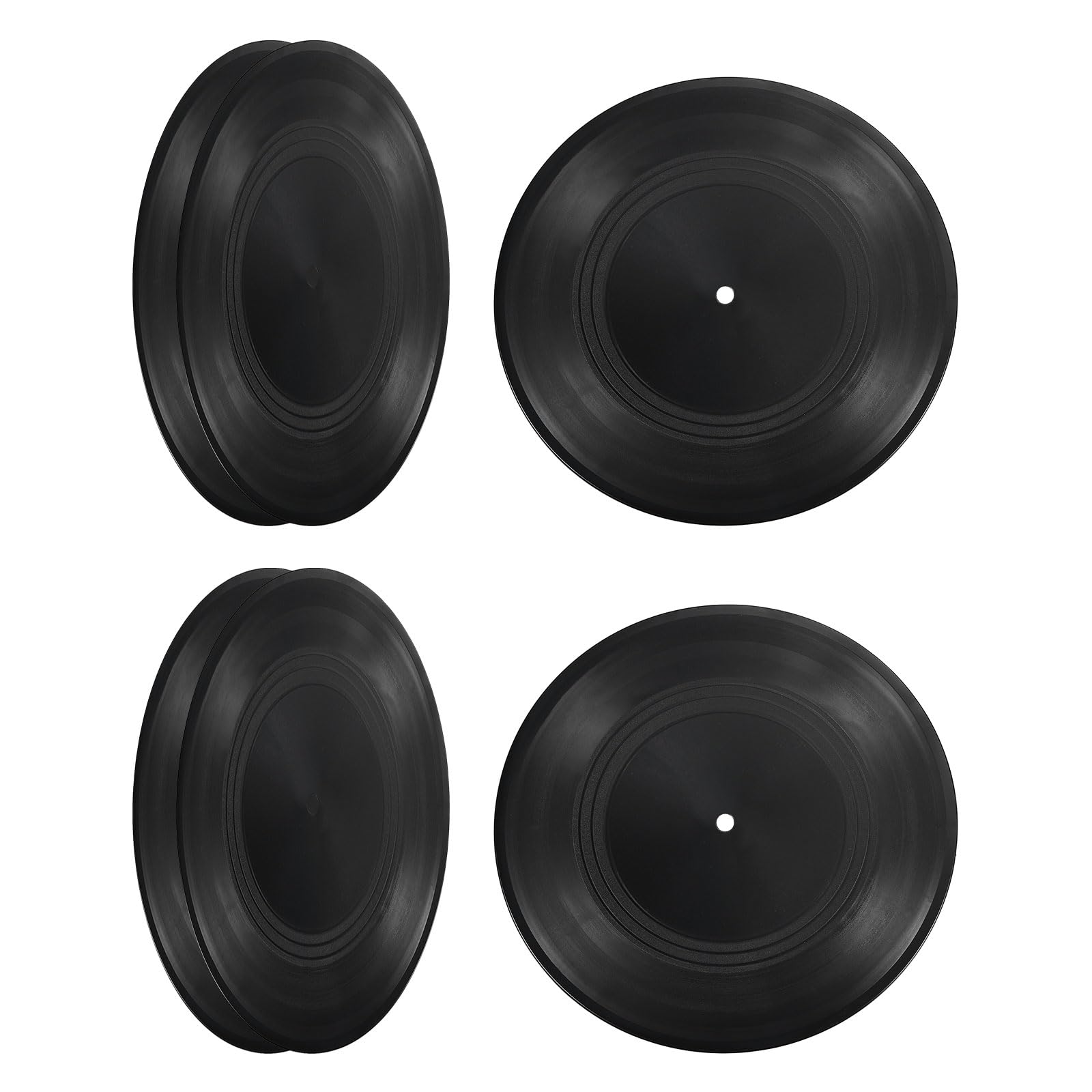 PATIKIL Blank Vinyl Records, 12 Inch 6 Pack CD Fake Vinyl Records for Wall Aesthetic Decor, Decorative Records for Roll Music Room Rock Party DIY Decoration, Black