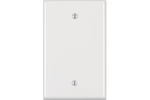 Leviton PJ13-W 1-Gang Blank Wallplate, Midway Size, White