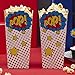 Ginger Ray Comic Superhero Party Paper Birthday Popcorn Boxes, 8 Pack