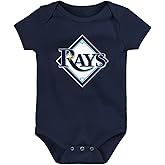 Genuine Stuff MLB Newborn & Infants 0-24 Months Primary Logo Onesie Bodysuit Romper (Tampa Bay Rays, 0/3 Months)