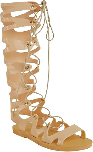 lace up jelly sandals