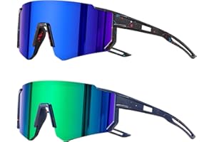 2 Pack Kids Polarized Sunglasses Youth Baseball Sports Sunglasses UV400 Protection Goggles for Boys Girls Cycling Running