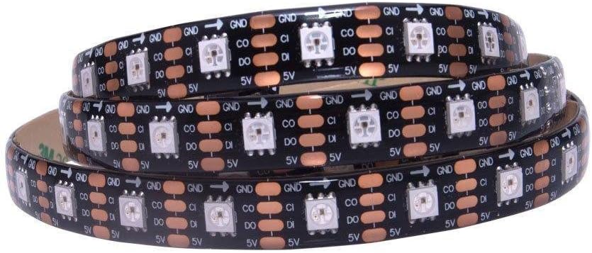 RGB LED Strip SMD5050, WS2813 (with controls, black, IP65, 5 V, 60 LEDs/m, 5 m)