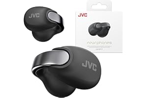 JVC Nearphones Open Ear True Wireless Headphones - Open Ear Earbuds - Bluetooth 5.3-24H Playback - IPX4 Water Resistant - Built-in Mic - Awareness & Comfort - Ear Clip Earbuds - HANP1T
