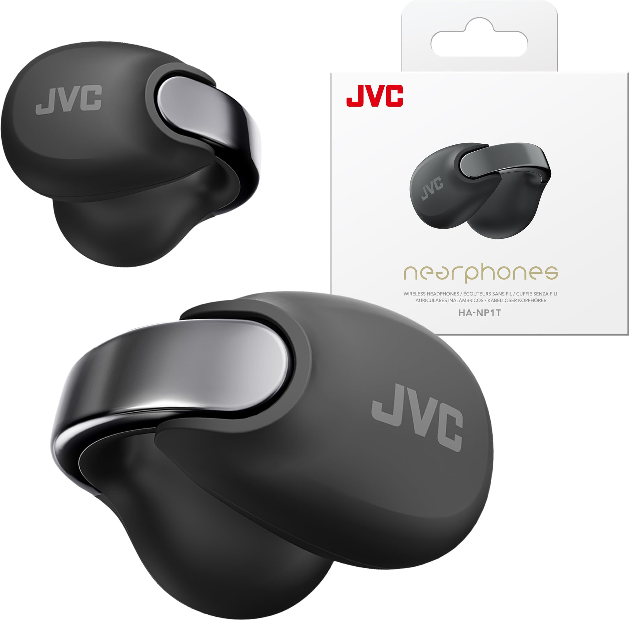 Photo 1 of JVC Nearphones Open Ear True Wireless Headphones - Open Ear Earbuds - Bluetooth 5.3-24H Playback - IPX4 Water Resistant - Built-in Mic - Awareness & Comfort - Ear Clip Earbuds - HANP1T