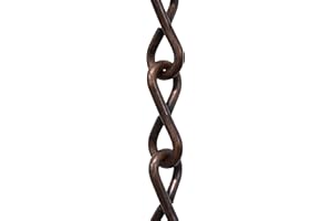 RCH Hardware CH-S50-12-AC-10 Steel Basket Chain, Antique Copper (10 Feet)