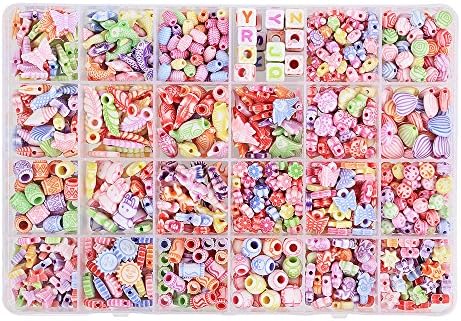 FISTE 24 Lattices Colorful DIY Bracelet Bead Art & Jewellery-Making , Bead string making set , Cultivate Color sensitive,Cultivate children Implementation capacity,Ocean style