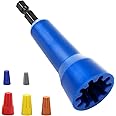 Wire Nut Twister,LISTENJIALE Wire Twister Tool for Drill and Wire Connector Driver with 1/4" Chuck(Blue)