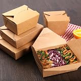 HOT BARGAINS 100 x Kraft Deli Food Boxes 750ml Leak Proof 130x112x106mm view 4