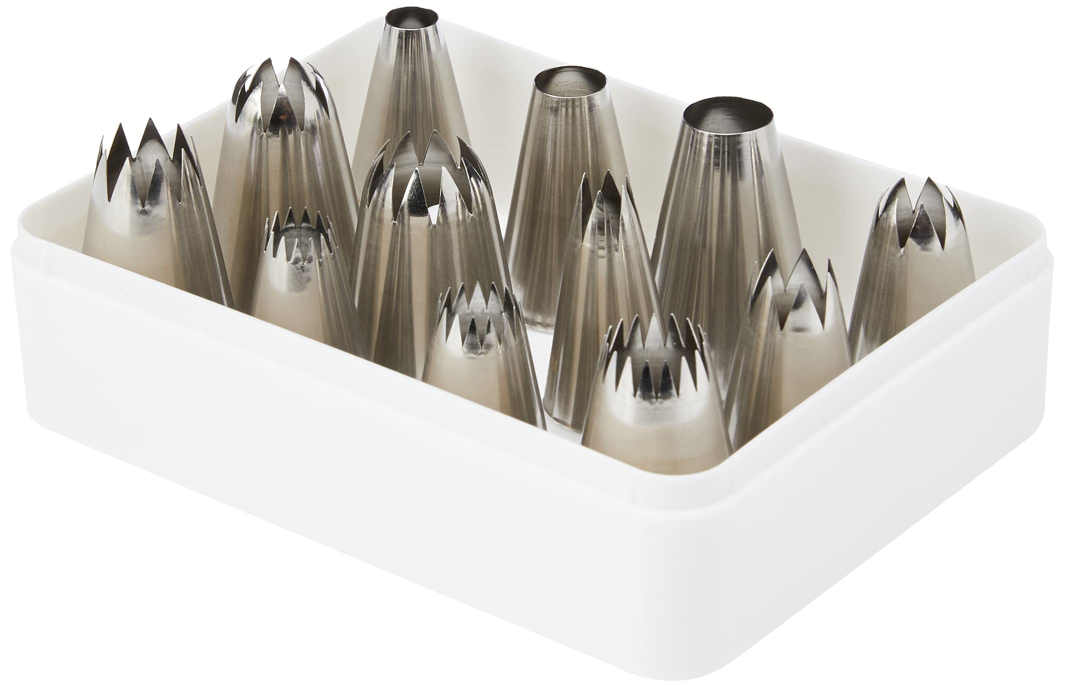 PME NZSS1 JEM Savoy Piping Nozzle Set of 12, Silver