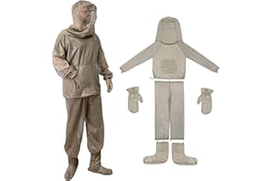 RoamRider Mosquito Suit - Full Body Bug Jacket, Pants, Gloves & Socks - Outdoor Bug Protection for Gardening, Fishing, Hiking