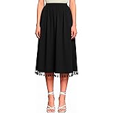 Clastere Half Slip for Under Dresses - Long Underskirt with Unique Tassel Slips for Women Under Dress