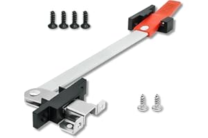 Aucuda RV Emergency Window Latch, Metal EXIT Window Locks, Camper Egress Window Security Bars, Window Support Holder with Red