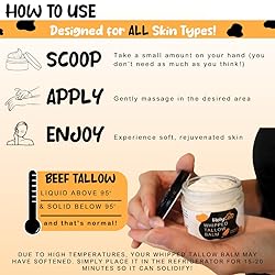 Beef Tallow For Skin - Whipped Tallow Balm with