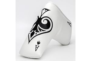BARUDAN GOLF Golf Putter Cover Headcover Magnetic, Poker Ace Style Golf Club Head Cover, 4 Models Available Headcovers for Blade Half-Mallet Square Putters