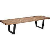 Poly and Bark Slat 5' Bench in Natural
