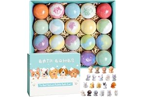 KOTTKE Bath Bombs for Kids with Surprise Inside for Girls Boys Toddlers, 20 Pack Organic Kids Bath Bombs with Puppy Dolls Inside, Kids Safe Handmade Bubble Bath Fizzies, Ideal Birthday Christmas Gift Set