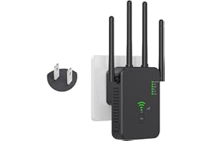 WiFi Extender Signal Booster, WiFi Booster Covers Up to 10000 Sq.ft, Dual Band 5GHz&2.4GHz, WiFi Repeater 1200Mbps with Ether