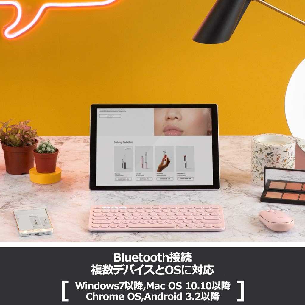 Amazon ロジクール ワイヤレスキーボード 無線 キーボード 薄型 小型 K380ro Bluetooth K380 ワイヤレス ローズ Windows Mac Ios Ipad Android Chrome 国内正規品 2年間無償保証 Logicool ロジクール パソコン 周辺機器 通販