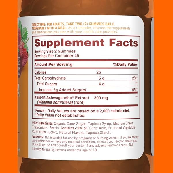 SUNDOWN ASHWAGANDHA GUMMIES, 90 COUNT