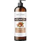 velona Argan Oil - 16 Fl Oz | 100% Pure and Natural | Morocco Oil | Skin, Body and Face Care | Nails Protector | Unrefined, Cold Pressed | Cap Kit